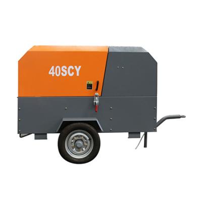 China 7bar 160cfm 4.5m3/min lubricated small portable diesel air compressor for sale