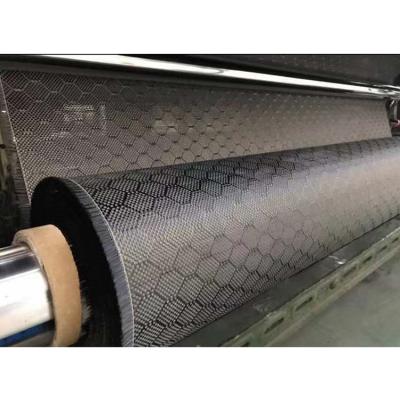 China Abrasion-Resistant Hexagon Carbon Fiber Fabric Honeycomb Carbon Fiber Cloth for sale