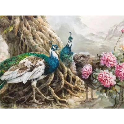 China Beautiful beauty landscape hand-painted wallpaper murals for sale