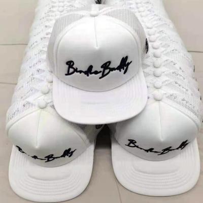 China JOINT Wholesale High Quality SEAL Embroidered Bill Trucker Cap Custom Flat Cap Mesh Cap Snapback for sale