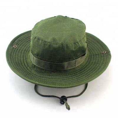 China Hot Picture Boonie Hunting Fishing Plain White Custom Bucket Hat With String for sale