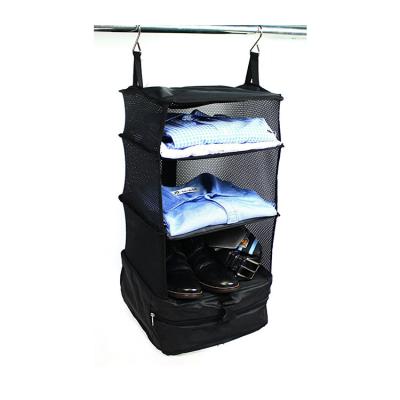 China Travel Viable Customized Folding Breathable Clothing Receiving Bag Trolley Hanging Pocket Organizer Storage Bag for sale