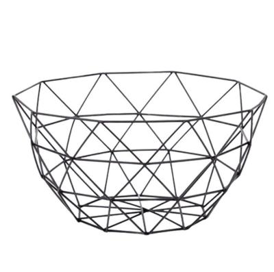 China Sustainable Northern Europe Metal Fruit Basket Iron Fruit Bowl Snack Basket for sale