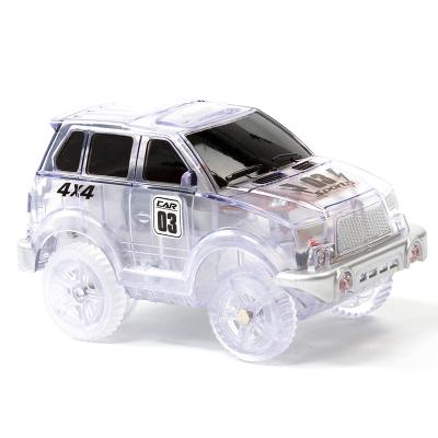 China Slot Toy New Arrive Magic Plastic Mini 5LED Lighting Toy Car for sale