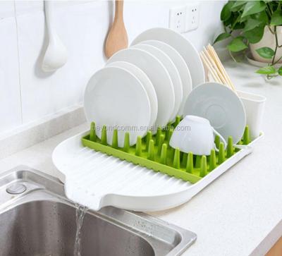 China Sustainable Plastic Multi-Function Drain Basket Kitchen Hutch Kitchen Drain Tray for sale