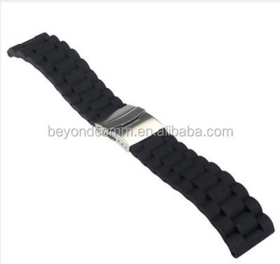 China Rubber waterproof rubber watch band 18 male watch strap 24mm times of 20 22 buckle sports for sale