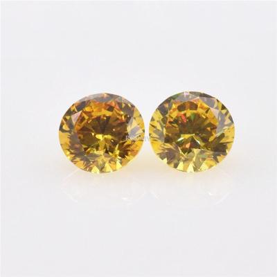 China DIY Jewelry Making Wholesale High Quality Beautiful Zircon CZ Stone Beads Round Cut Loose Gemstone for sale