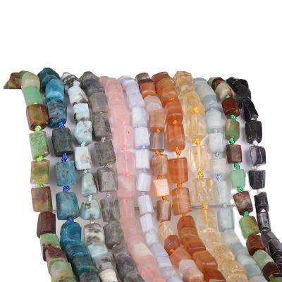 China Jewelry Making Factory Direct Selling Smooth Cuboid Natural Gemstone Bead Strands For Jewelry Making for sale