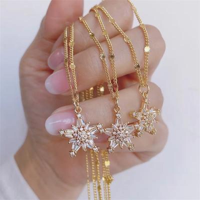 China TRENDY 24K Gold Plated Micro Pave Zirconia Diamond Love Heart Star Tree Of Life Necklace For Women Gift for sale