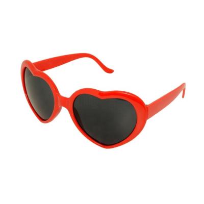 China Plastic Heart Shade Frame Double Layer Diffraction Sunglasses Made Fireworks Look Shiny For Party At Night for sale