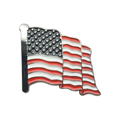 China American China Factory USA Flag Badge Metal Enamel Pin Custom USA Flag Metal American Flag Lapel Pin for sale