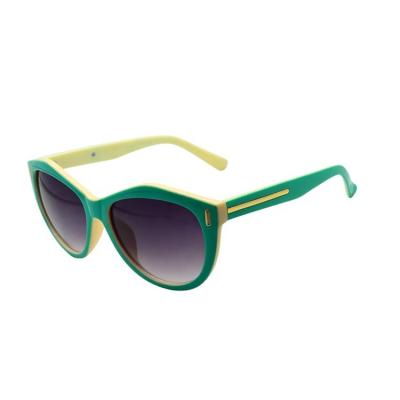 China Fashion Sunglasses Enamel Sun Glasses Green Arrow Glass Color Mirror Eyewear Custom Made Sun Glasses Woman Sun Glasses for sale