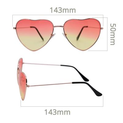 China Gradient Color Love&roses Sunglasses Flower Love Girl Framed Children's Heart Shape Kids Shade Eyewear for sale