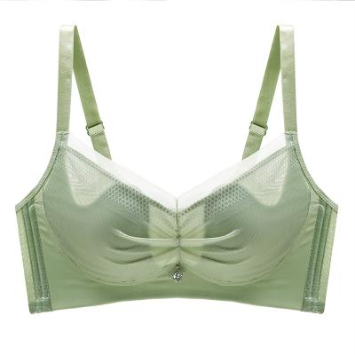 China Thin Ring Ultra-Thin Bra Gathered And High Quality Steel Fitted Sexy Breast Bra for sale