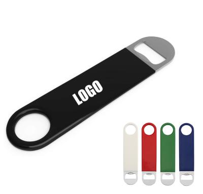 China Sustainable Wholesale Heavy Duty Flat Stainless Steel Bottle Opener With Custom Logo for sale