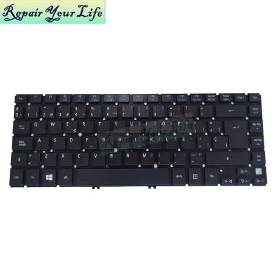 China Brand New Ultra Thin PS Laptop Spanish Backlit Keyboard For Acer Aspire V5-471 V5-431 V5-471G NSK-R2HBW 0S Black for sale