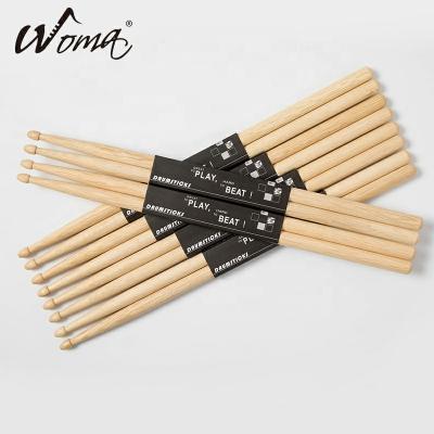 China High Quality Free Chinese Game Drums Logo 5A/7A OAK Drum Stick for sale