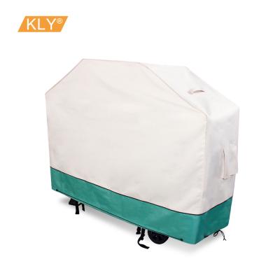 China Patio 600D Canvas BBQ Grill Cover Heavy Duty Waterproof Dustproof Outdoor Smoker Waterproof Grill Cover for sale