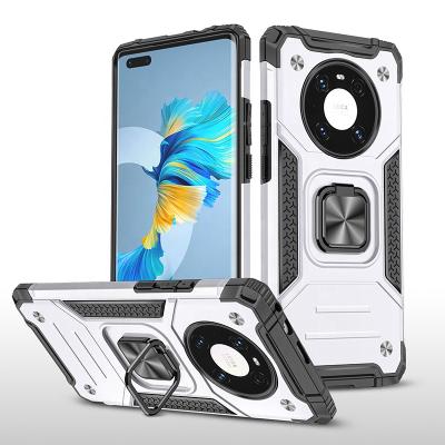 China 2021 New Luxury Fashion Anti-fall Finger Ring Holder Kickstand Shockproof Armor Magnetic Mobile Phone Case Cover For Huawei Mate40 pro for sale