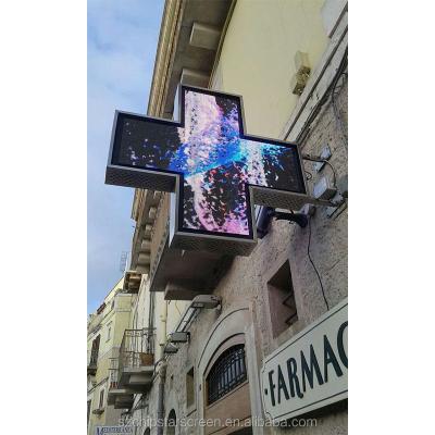 중국 Video Outdoor Full Color Led Cross Display For Pharmacy Cross Led P8 판매용