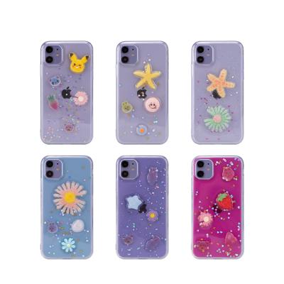 China Custom 3D Stereo Daisy Hot Popular With Girls Daisy Star Starfish Epoxy Fashion Cell Phone Case For iPhone 12 11 Pro Max for sale