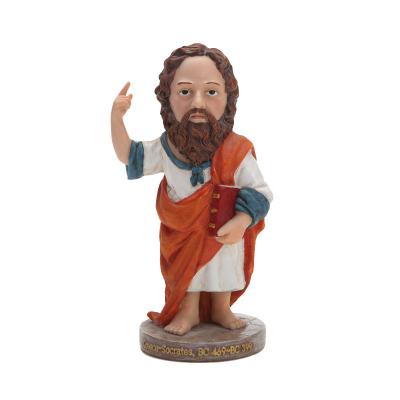 China Wholesale Europe Socrates Resin Crafts Ornaments Custom World Famous Action Number Toy Ornaments Greek Tourist Souvenirs for sale