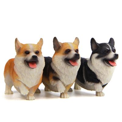 China Europe Mini Animal Figurine Toy Japanese creative three style star mannequin resin dog sufficient figurine standing animal miniature for sale