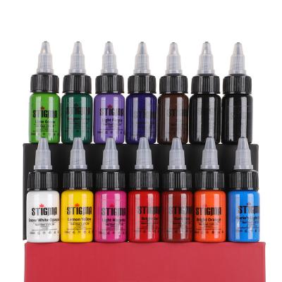 China 2022 Tattoo Ink Supplies STIGMATE Easy Coloring High Quality Constant Make Up Tattoo Pigment Kit 14 Colors for sale