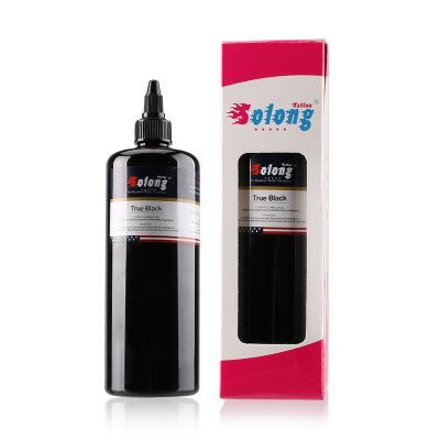 China Body Art Solong True Black Professional Tattoo Ink Dye Semi Permanent Body Tattoo Machine Ink Dyes for sale