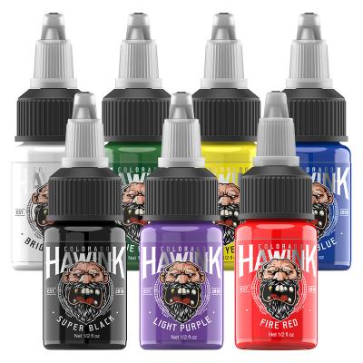 China Body Art Best Quality Hawink Tattoo ink 7 colors tattoo ink set in tattoo machine for sale for sale