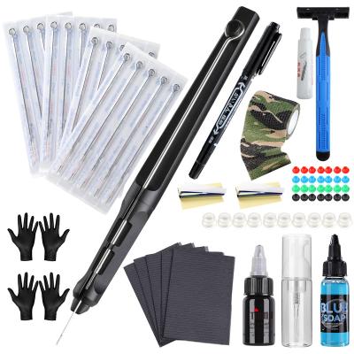 China Solong Hot Selling Tiny Body Art Home Tattoo Tool Tattoo Stick Poke Pen Kit Set for sale