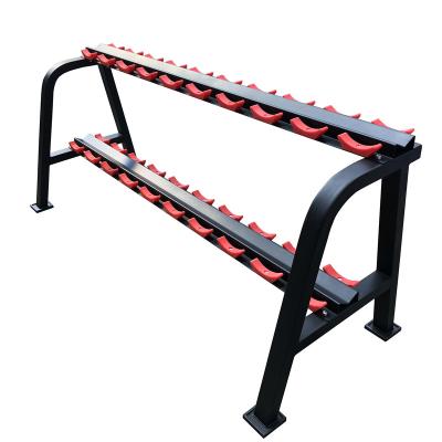 China Wholesale 10 Sets Indoor Rubber Dumbbell Rack Black Gym Fitness for sale