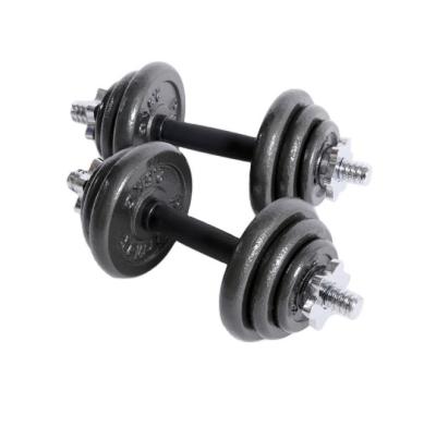 China Wholesale 50kg Universal Adjustable Dumbbell Set Gym Fitness Customized By Hammertone Gray Black Chrome Powder Coating for sale