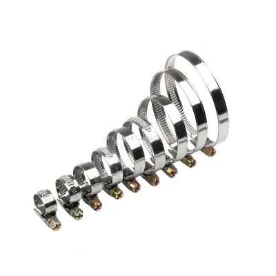 China Adjustable Stainless Steel 201 Stainless Steel Pipe Clamp Pipe Clamp Conduit Flange Ringed 8-12 10-16 12-20 16 - 25 20-32 25-40 30-45 mm for sale