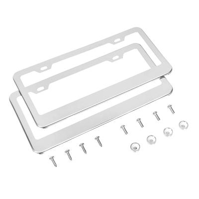 China Universal LPF-002 Matte Aluminum Alloy 2 Hole 12.3*6.3 inch Aluminum Alloy License Plate Frame for USA License Plate for sale