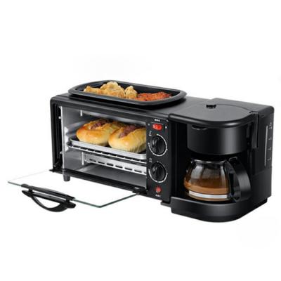 China Popular Home Multi Toaster Oven Coffee Maker Frying Pan Fried Eggs 3 Nonstick Coating Function Breakfast Machine Bread in 1 Breakfast Maker for sale