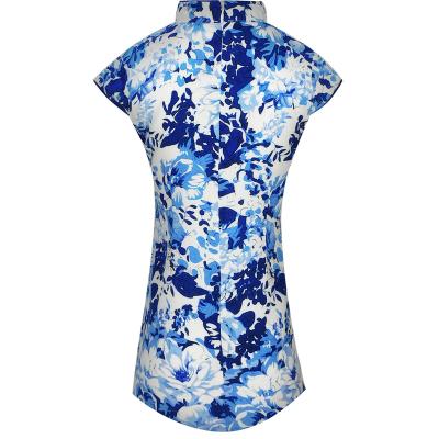 China Traditional Style Flower Kids Chinese Cheongsam Girl Qipao For Children D1761C for sale