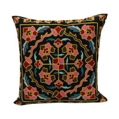 China Viable Sales Vintage Colorful Flower Pattern Cusion Pillow For Home for sale