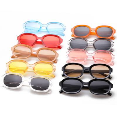 China Concave Front Hip-Hop KoreanStyle Oval Frame UV Stop New Shading Disco Colorful Special Sunglasses for sale