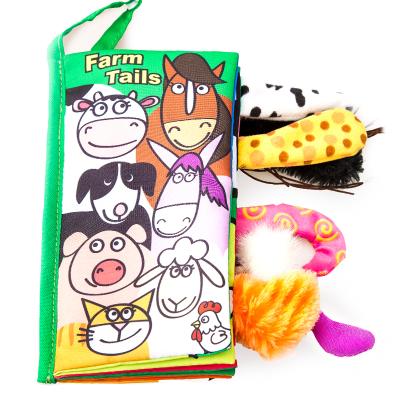 China Soft Cloth Book Baby Story Animal Tail Jungle Farm Ocean Dinosaur Dinosaur Cloth Book For Baby Toy Other Educational Toys for sale