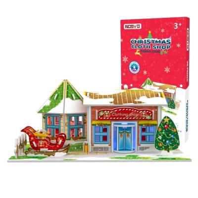 China Cartoon Toy Holiday Gifts For Kids Christmas House Puzzle For Souvenir Gift FOB Reference Price: Get Latest Price for sale