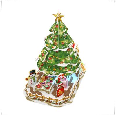 China Cartoon Toy Christmas Gift for Kids 3D Puzzle Christmas Tree, Easy-set DIY Christmas Decoration for sale