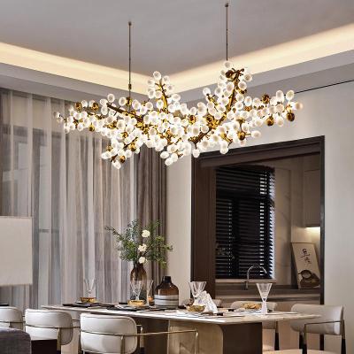 China Modern Unique design Indoor Decoration Living Room Dining Room Villa glass ball light custom Modern LED Chandelier for sale