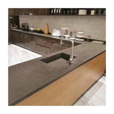 China Customized Solid Outdoor Kitchen Counter Tops Modern High Quality Black Worktop Size Countertops for sale