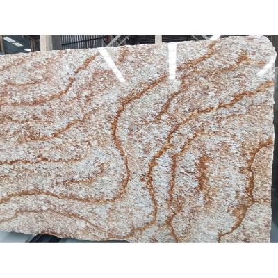 China Wholesale Contemporary Tropical Yellow Gold Granite Varnish Brazil Stone Slabs And Tiles for sale