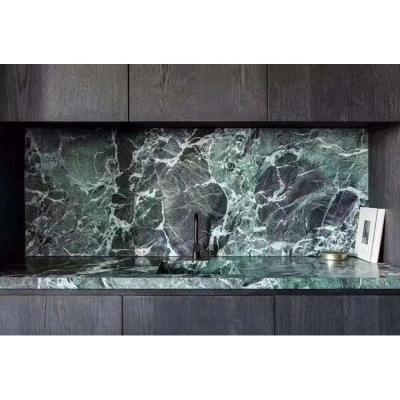 China Modern Natural Stone Green Marble Countertops Coffee Table Tops Slabs For Bathroom for sale