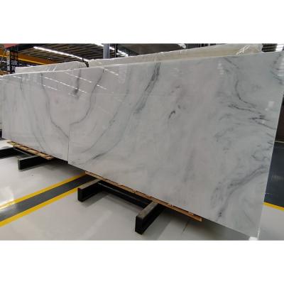 China Modern Cut To Size Table Top Natural Gray Vein Colombia White Marble Slab Flooring for sale