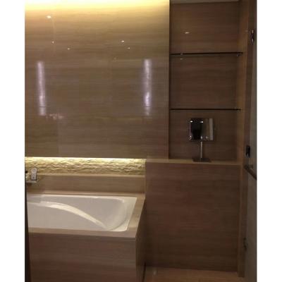 China Italy Bathroom Gray Serpeggiante Gray Wood Grain Marble Modern Tiles Pavers for sale