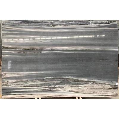 China Modern Blue Gold Sand Italy Palissandro Bianco Dark Wood Marble for sale