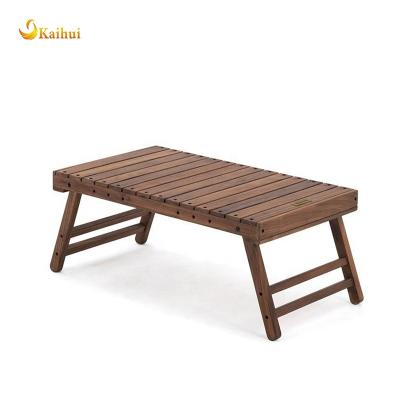 China Portable Compact Wooden Outdoor Folding Furniture Table Folding Camping Table for sale